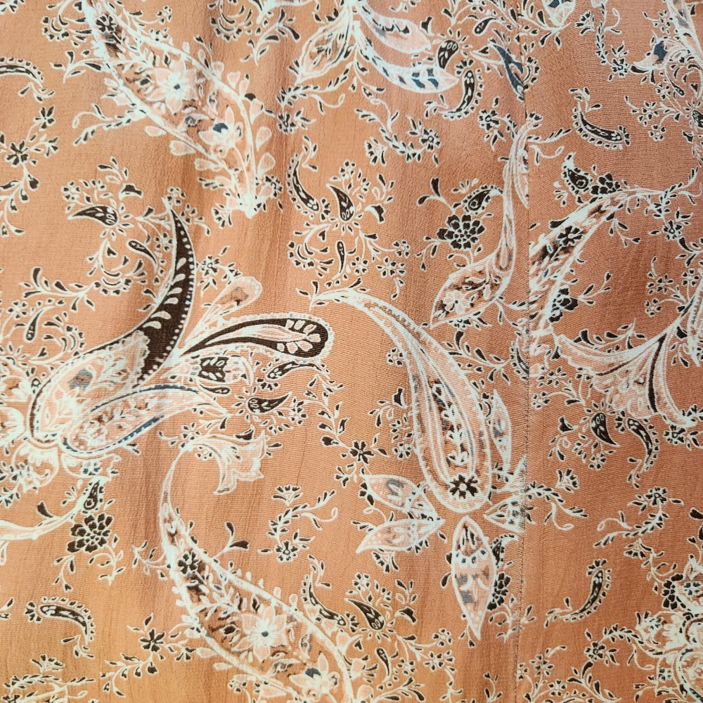 Sanctuary Isabella Maxi Dress | Size M | Peach Pink Floral Paisley Button-Front - Picture 10 of 13